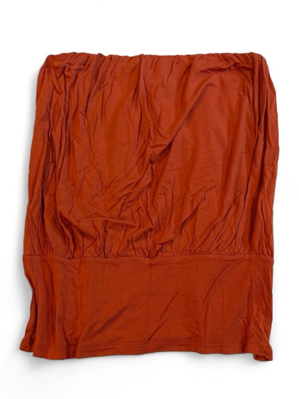 Y2K Orange Strapless Flowy Tube Top